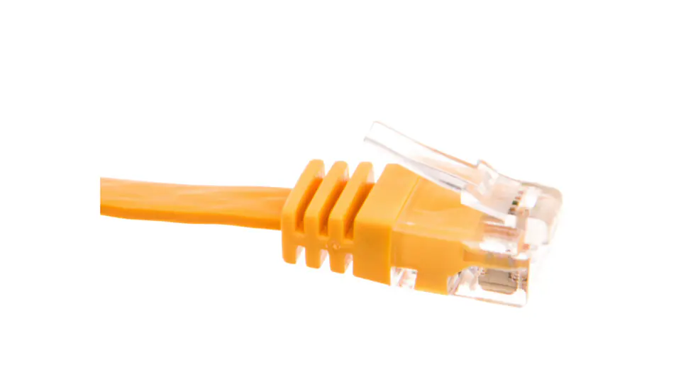 ⁨Patch cable flat patch cord U/UTP cat.6 yellow 2m 96414⁩ at Wasserman.eu