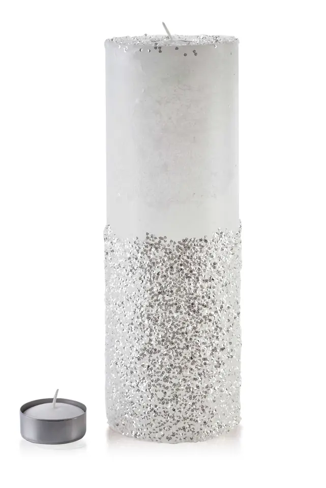 ⁨CANDLE LANTERN ROLLER 120X360 DIAMOND WHITE SILVER⁩ at Wasserman.eu