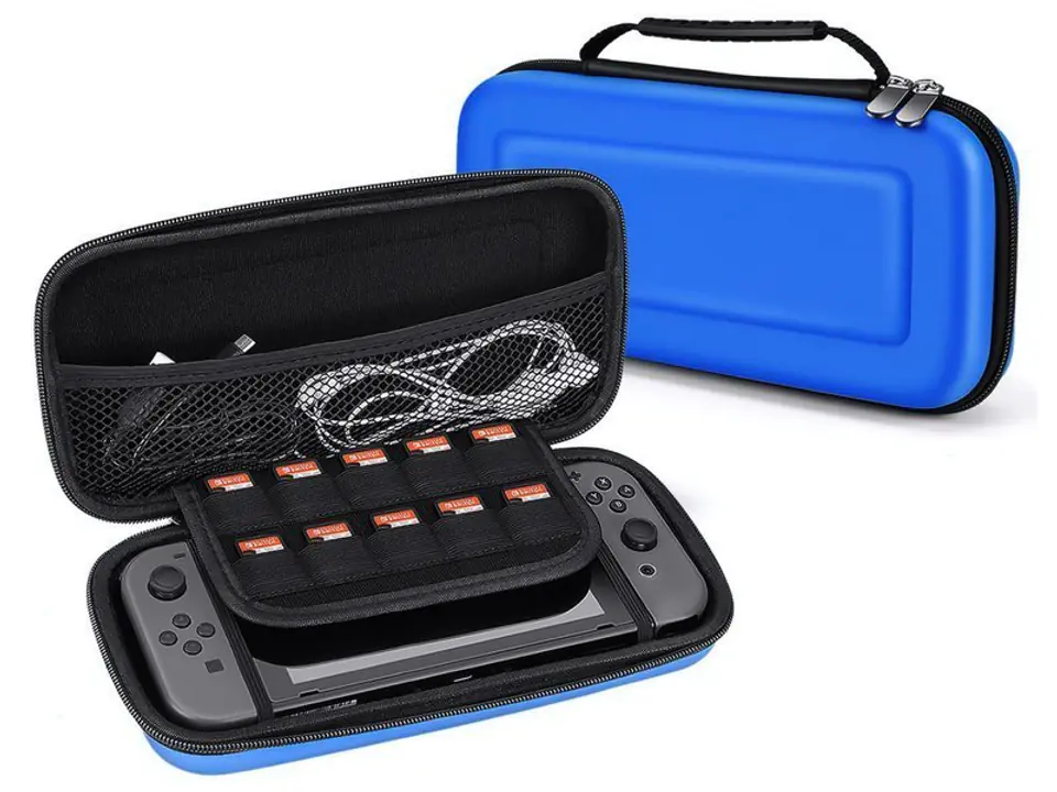 ⁨Etui futerał pokrowiec Alogy do konsoli Nintendo Switch/ Switch OLED Niebieskie 02⁩ w sklepie Wasserman.eu