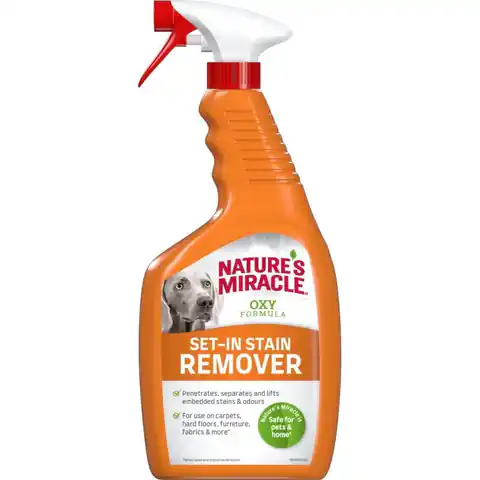 ⁨NATURE'S MIRACLE Set-in OXY Stain Remover Dog - Spray zum Reinigen und Entfernen - 709 ml⁩ im Wasserman.eu