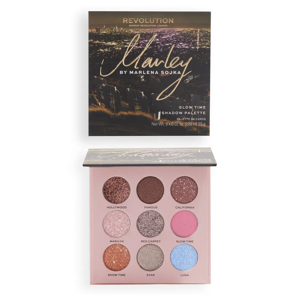 ⁨Makeup Revolution X Marley by Marlena Sojka Paletka cieni do powiek Glow Time (9) 1szt⁩ w sklepie Wasserman.eu