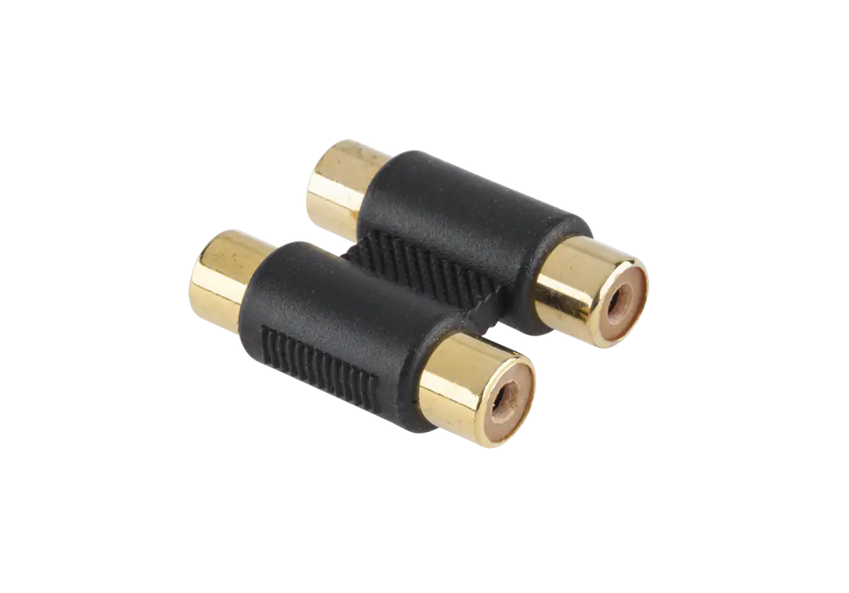 Złącze RCA-RCA/x2/złote w sklepie Wasserman.eu