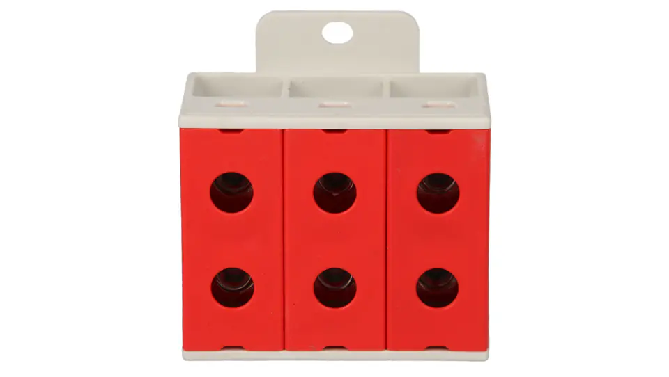 ⁨Rail connector 3-track 35mm2 red ZGX-3x35 red ENE-00181⁩ at Wasserman.eu