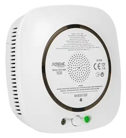 ⁨Czujnik czadu TC20 230V Detektor alarm Xtreme⁩ w sklepie Wasserman.eu