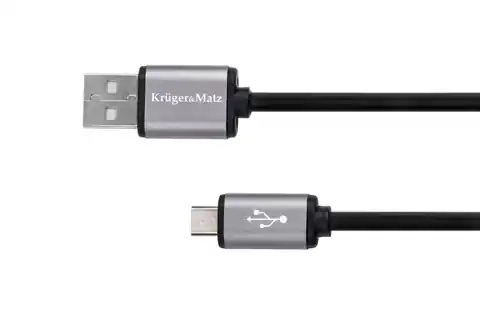 ⁨KM1234 Kabel USB - micro USB 0.2m Kruger&Matz Basic⁩ w sklepie Wasserman.eu