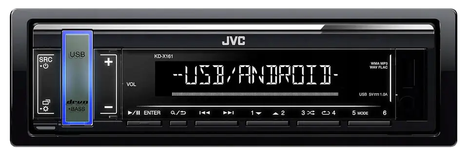 JVC KD-X161 Auto Media-Receiver Schwarz 200 W im Wasserman.eu