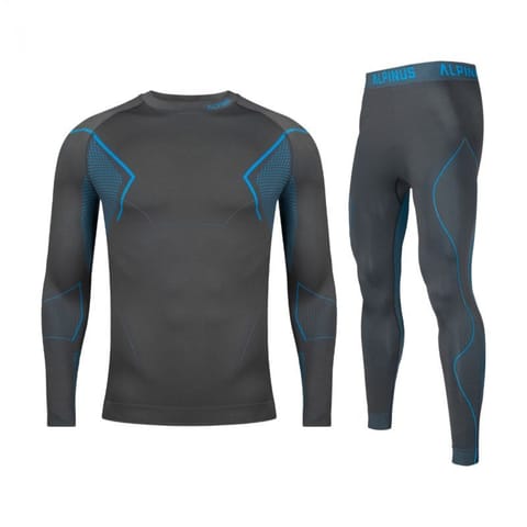 ⁨Bielizna termoaktywna Alpinus Active Base Layer Set M (kolor Szary/Srebrny, rozmiar 2XL)⁩ w sklepie Wasserman.eu