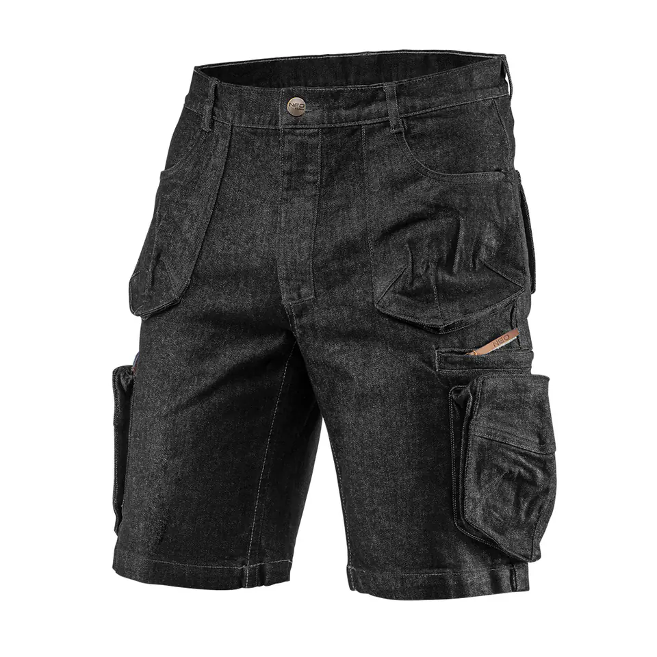 ⁨Krótkie spodenki robocze DENIM, czarne, rozmiar XS⁩ w sklepie Wasserman.eu