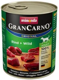 ⁨ANIMONDA GranCarno Orginal Adult puszki wołowina dziczyzna 800 g⁩ w sklepie Wasserman.eu