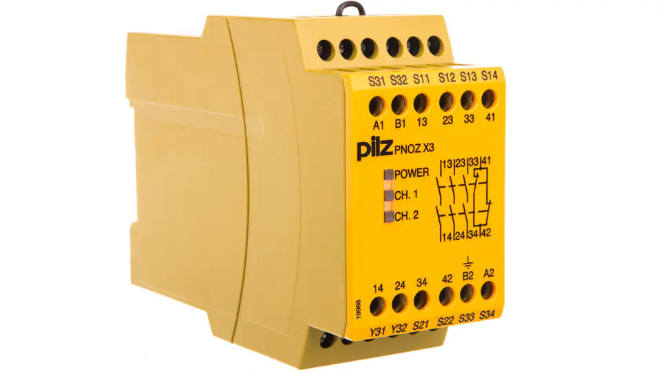 ⁨Safety relay 3N/O 1N/C PNOZ X3 24VDC/230 VAC 774318⁩ at Wasserman.eu