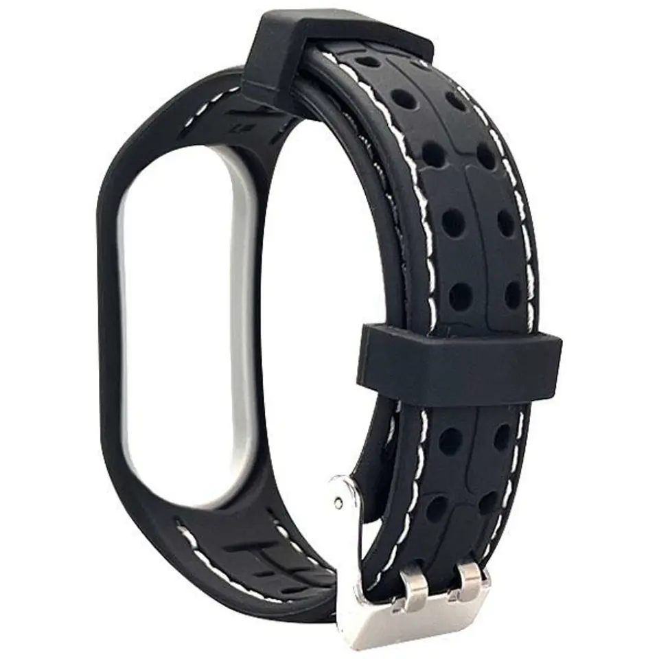 ⁨Beline pasek Smart Mi Band 3/4 czarno-biały black/white⁩ w sklepie Wasserman.eu