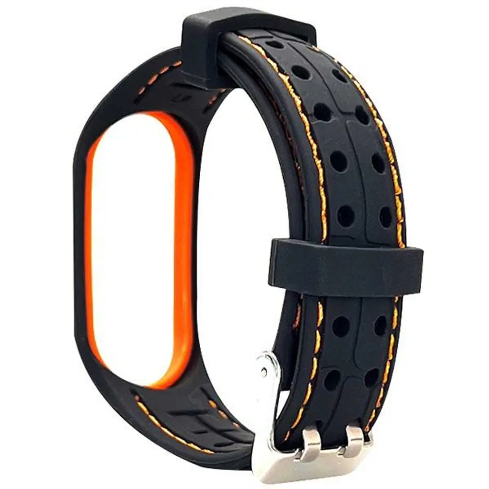 ⁨Beline pasek Smart Mi Band 6/5 czarno-pomarańczowy black/orange⁩ w sklepie Wasserman.eu