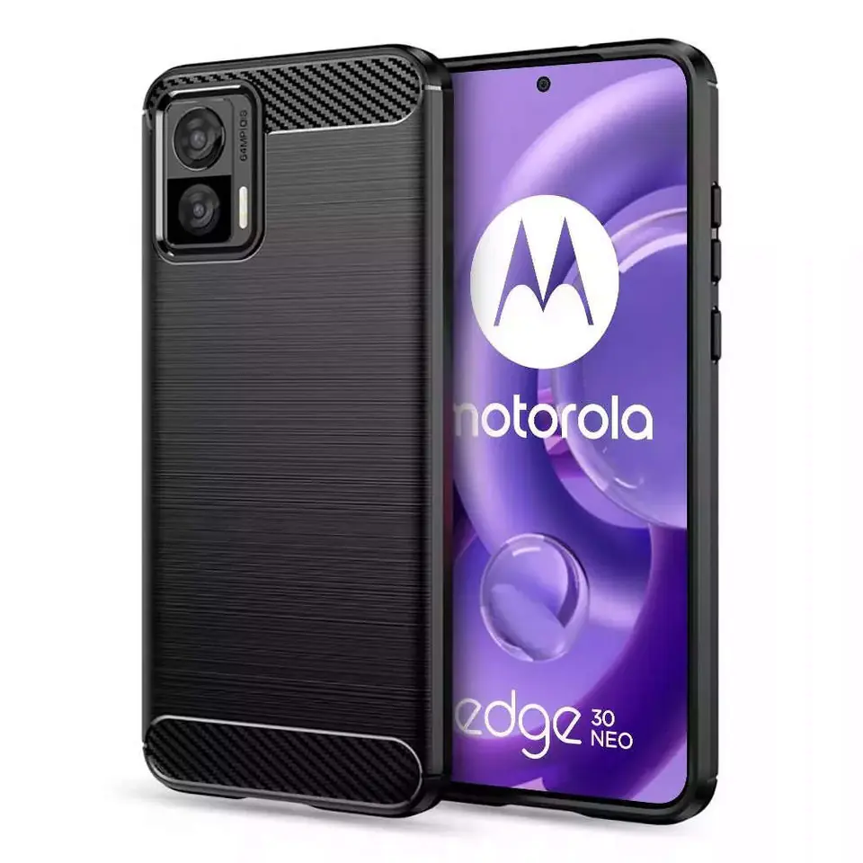 ⁨Case MOTOROLA EDGE 30 NEO Tech-Protect TPU Carbon black⁩ at Wasserman.eu