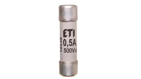 ⁨Wkładka bezpiecznikowa cylindryczna 10x38mm 0,5A gG 500V CH10 002620017⁩ w sklepie Wasserman.eu