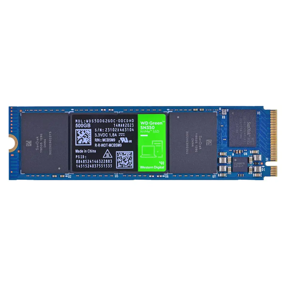 ⁨Dysk SSD WD Green SN350 WDS500G2G0C (500GB ; M.2 ; PCIe NVMe 3.0 x4)⁩ w sklepie Wasserman.eu