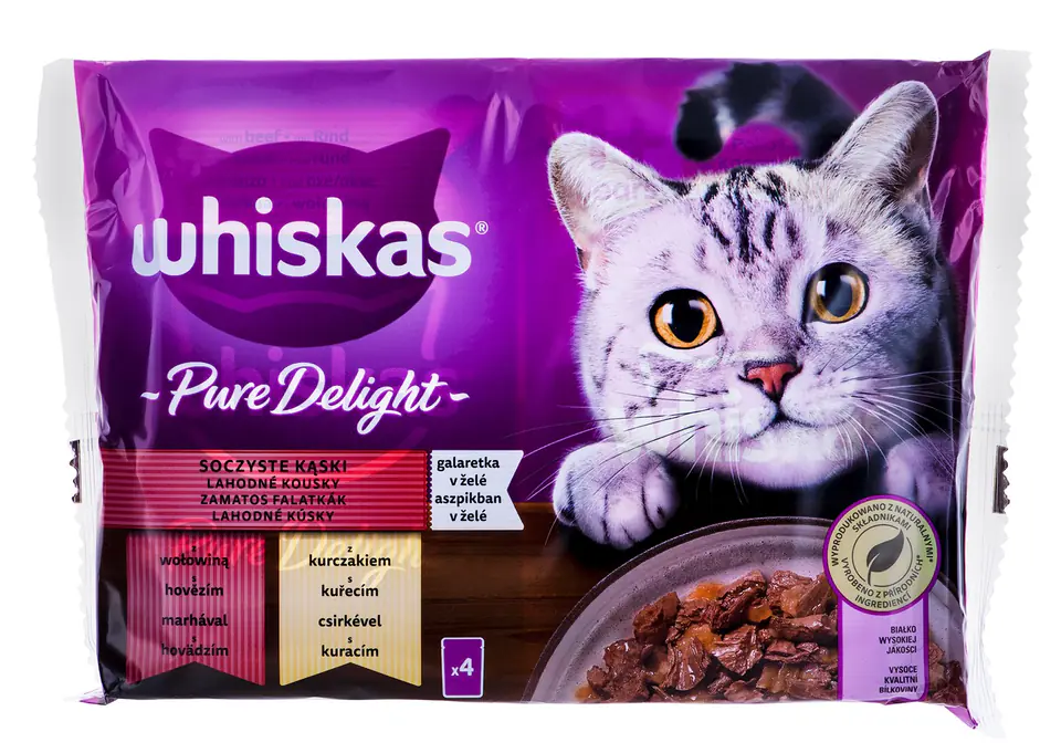 Whiskas Sasz Potr Pur Deli Woł/Kur 4x85g w sklepie Wasserman.eu