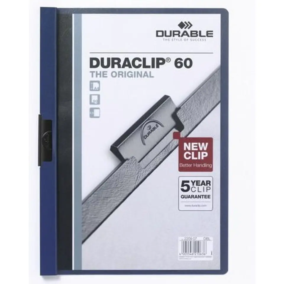 ⁨Skoroszyt zaciskowy A4 1-60k niebieski 220906 DURACLIP Original DURABLE⁩ w sklepie Wasserman.eu