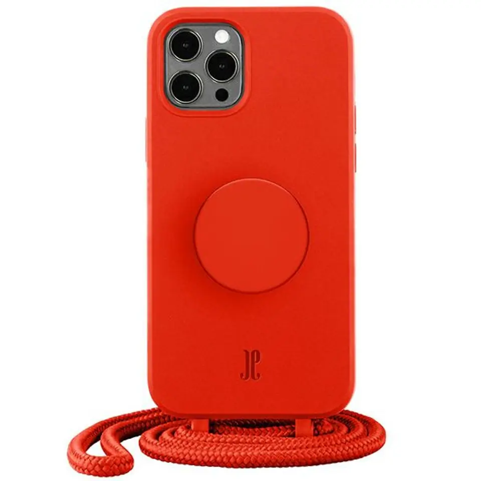 ⁨Etui JE PopGrip iPhone 12/12 Pro 6,1" czerwony/red 30034 (Just Elegance)⁩ w sklepie Wasserman.eu