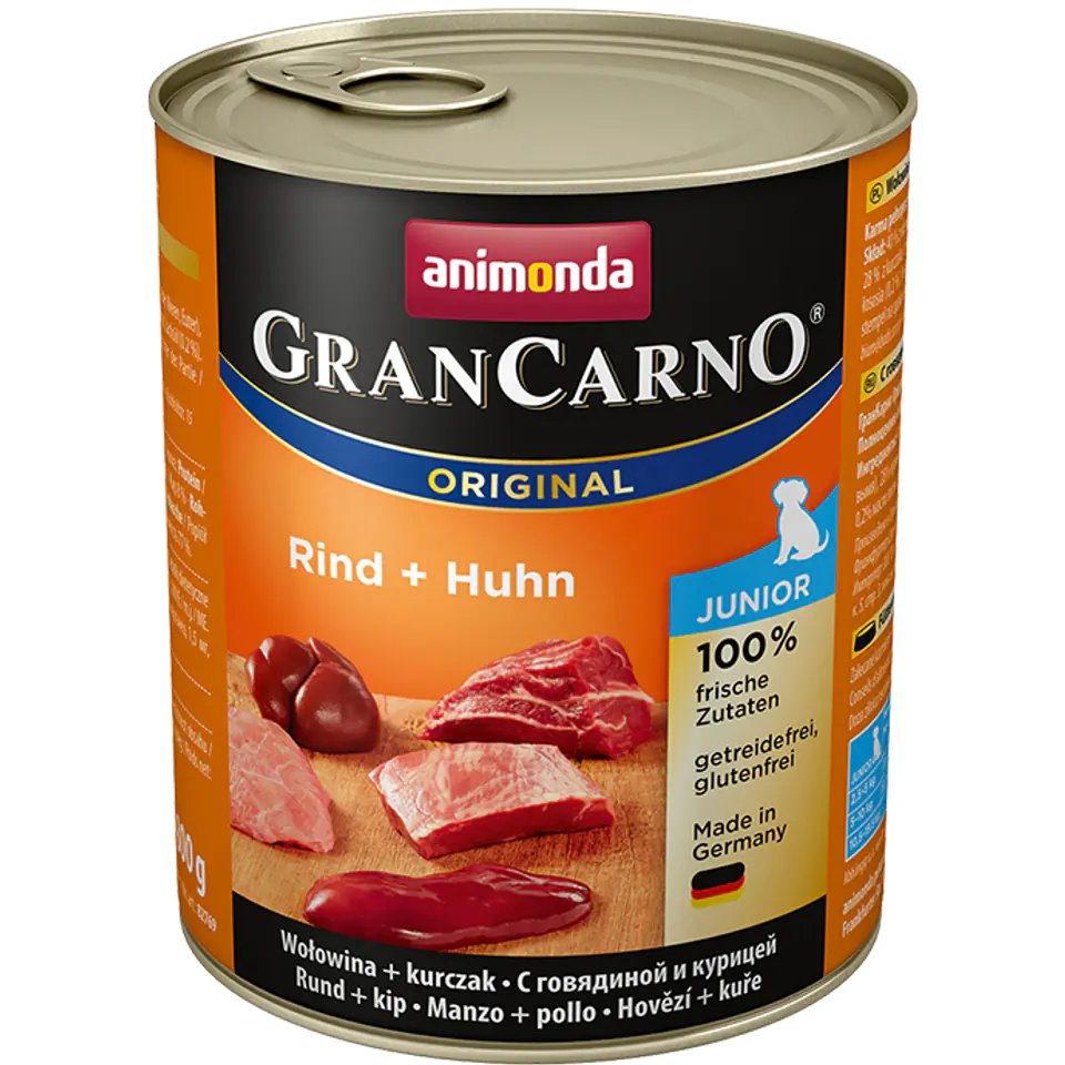 ⁨ANIMONDA GranCarno Original Junior canned beef chicken 800 g⁩ at Wasserman.eu