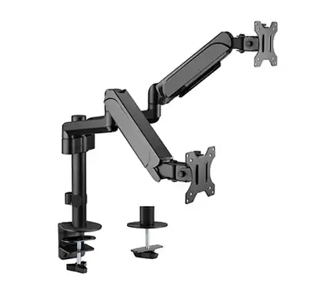 ⁨Gembird MA-DA2P-01 Adjustable desk 2-display mounting arm, 17”-32”, up to 9 kg⁩ at Wasserman.eu