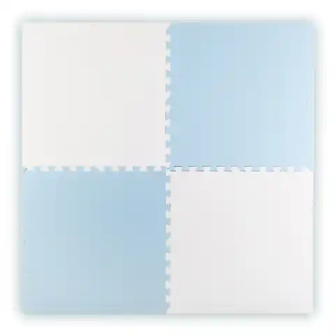 ⁨Duża mata piankowa edukacyjna puzzle Ricokids niebiesko-biała⁩ w sklepie Wasserman.eu