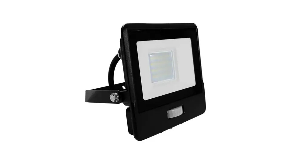 Projektor LED z czujnikiem ruchu 20W 1510lm 6500K Dioda SAMSUNG IP65 Kabel 1m Czarny 5 Lat Gwarancji 20285 w sklepie Wasserman.eu