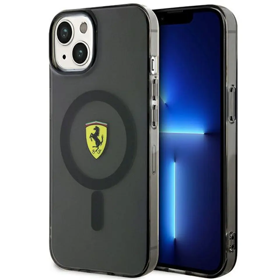 ⁨Ferrari FEHMP14SURKK iPhone 14 6,1" czarny/black hardcase Translucent Magsafe⁩ w sklepie Wasserman.eu
