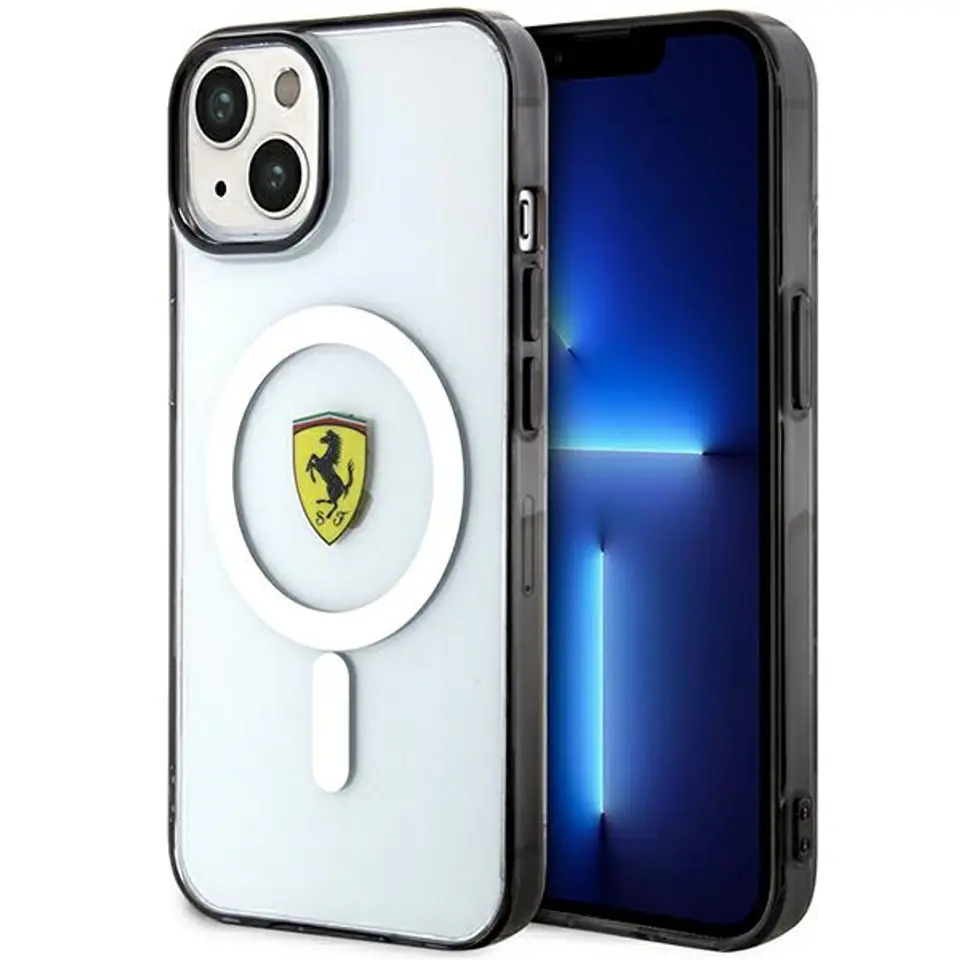 ⁨Ferrari FEHMP14SURKT iPhone 14 6,1" przezroczysty/transparent hardcase Outline Magsafe⁩ w sklepie Wasserman.eu