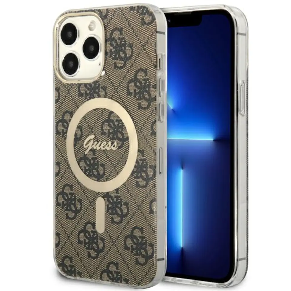 ⁨Guess GUHMP13XH4STW iPhone 13 Pro Max 6.7" brązowy/brown hardcase 4G MagSafe⁩ w sklepie Wasserman.eu