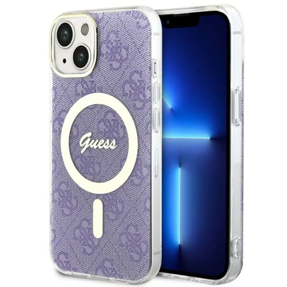 ⁨Guess GUHMP14MH4STU iPhone 14 Plus 6.7" purpurowy/purple hardcase 4G MagSafe⁩ w sklepie Wasserman.eu