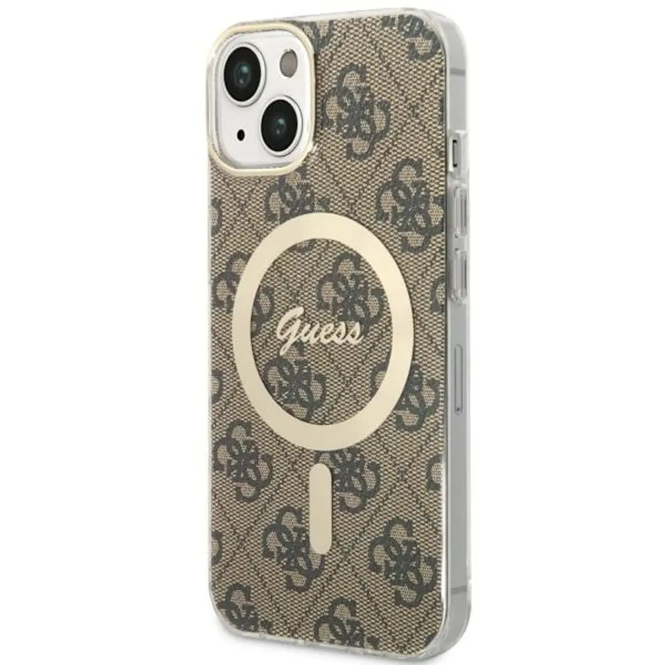 ⁨Guess GUHMP14MH4STW iPhone 14 Plus 6.7" brązowy/brown hardcase 4G MagSafe⁩ w sklepie Wasserman.eu