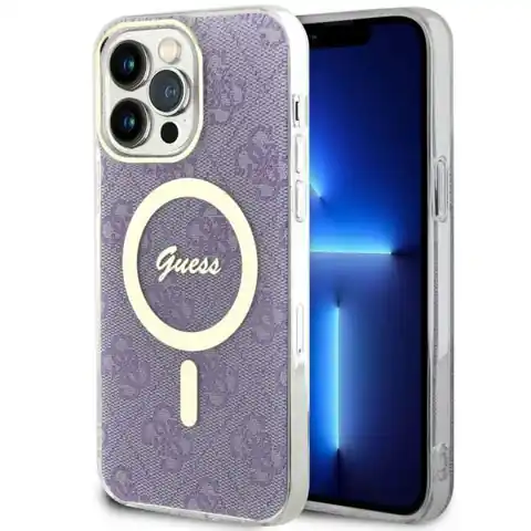 ⁨Guess GUHMP14XH4STU iPhone 14 Pro Max 6.7" purpurowy/purple hardcase 4G MagSafe⁩ w sklepie Wasserman.eu