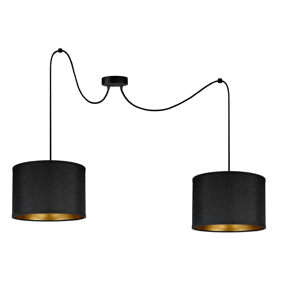⁨KYLO 2P E27, lampa wisząca, max. 2x60W, czarna⁩ w sklepie Wasserman.eu
