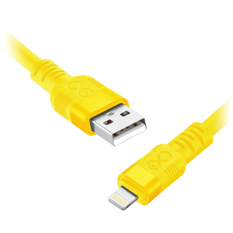 ⁨Kabel USB-A - Lightning eXc WHIPPY Pro, 0.9M, 29W, szybkie ładowanie, kolor mix neonowy⁩ w sklepie Wasserman.eu