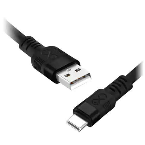 ⁨Kabel USB-A - USB-C eXc WHIPPY Pro, 2M, 60W, szybkie ładowanie, kolor mix ciemny⁩ w sklepie Wasserman.eu