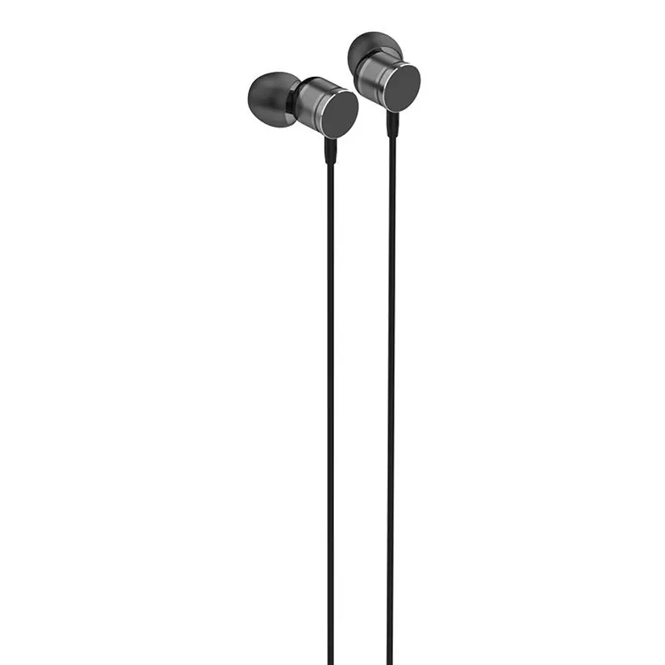 ⁨Słuchawki dokanałowe przewodowe LDNIO HP04, jack 3.5mm (czarne)⁩ w sklepie Wasserman.eu