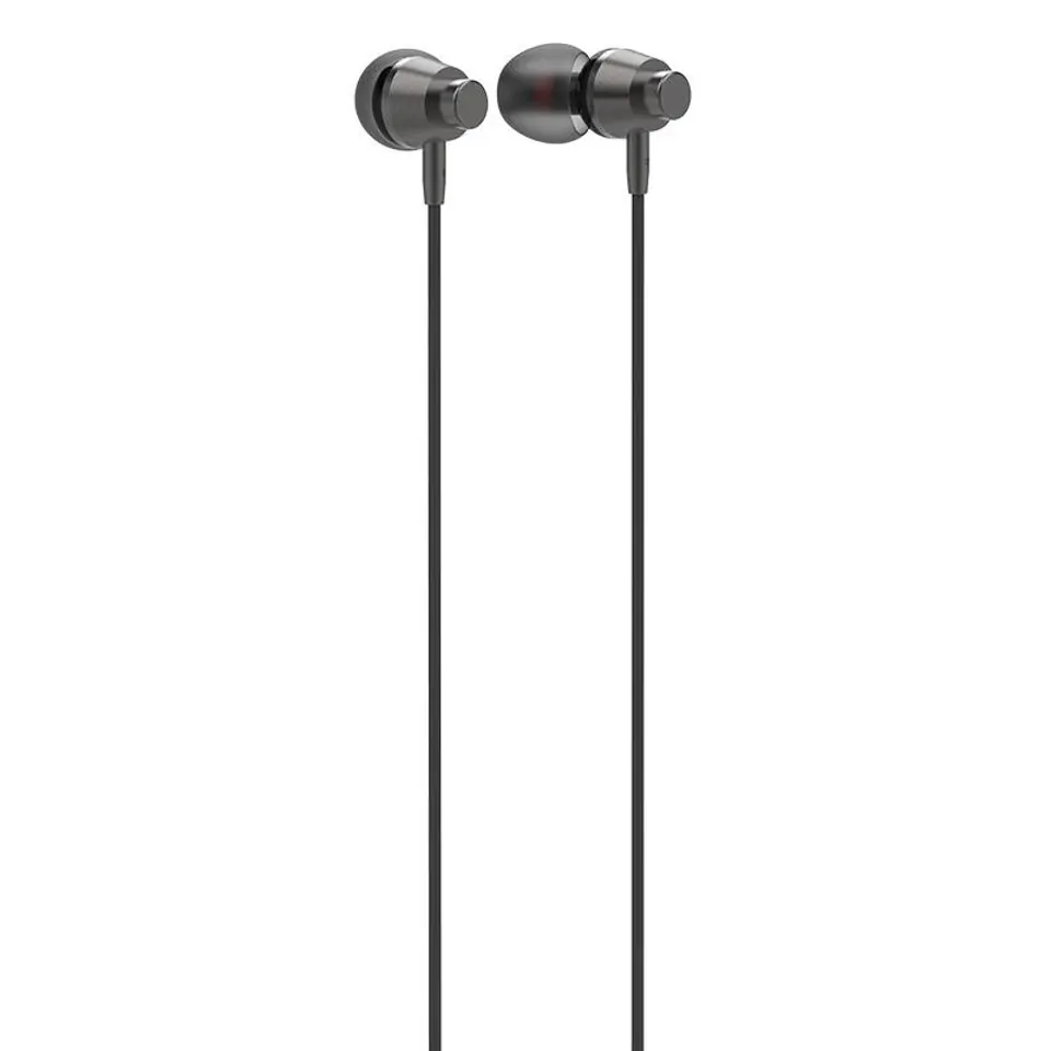 ⁨Słuchawki dokanałowe przewodowe LDNIO HP05, jack 3.5mm (czarne)⁩ w sklepie Wasserman.eu