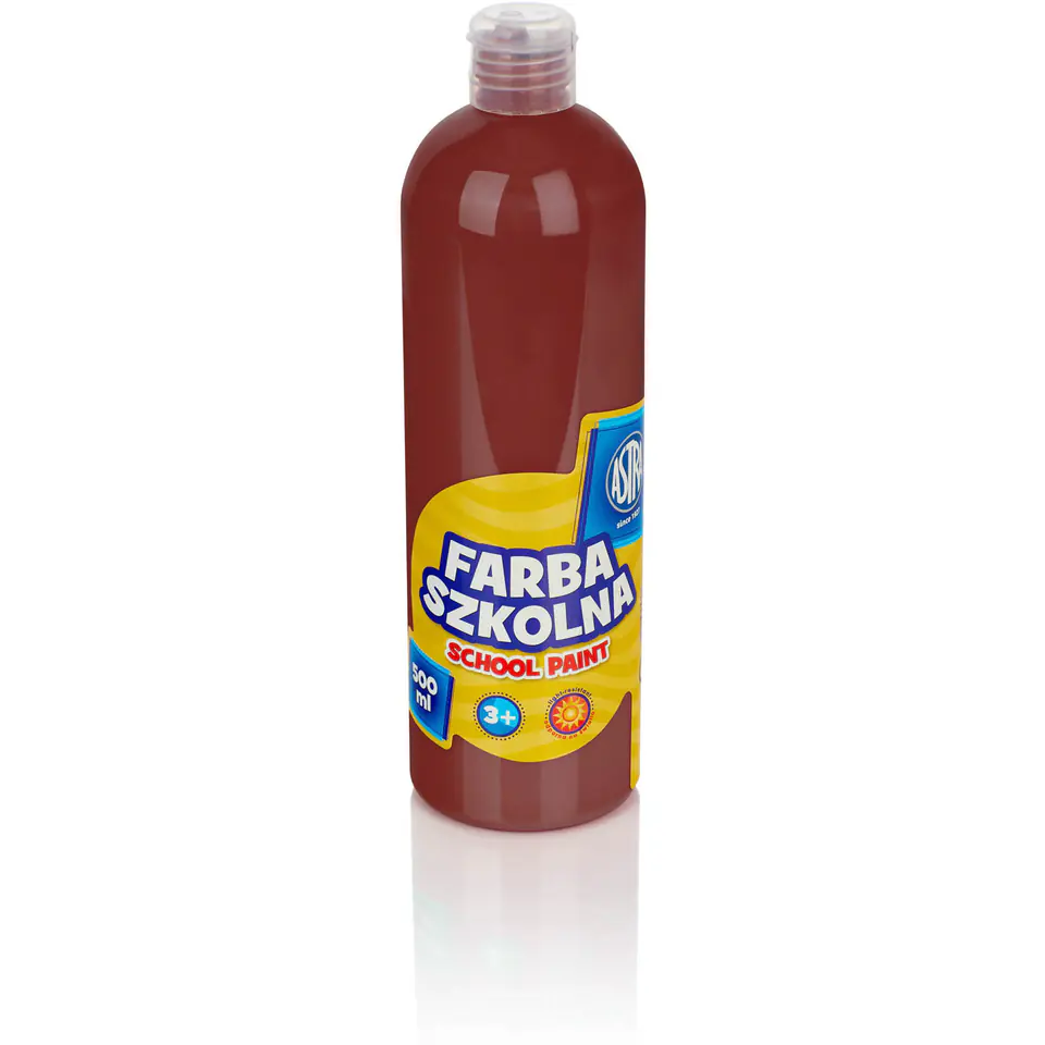 ⁨Farba szkolna Astra 500 ml - brązowa 301109006 ASTRA⁩ w sklepie Wasserman.eu