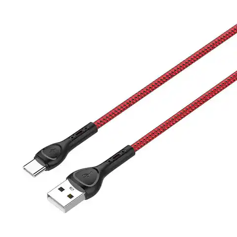 ⁨Kabel USB - USB-C LDNIO LS482 2m (czerwony)⁩ w sklepie Wasserman.eu