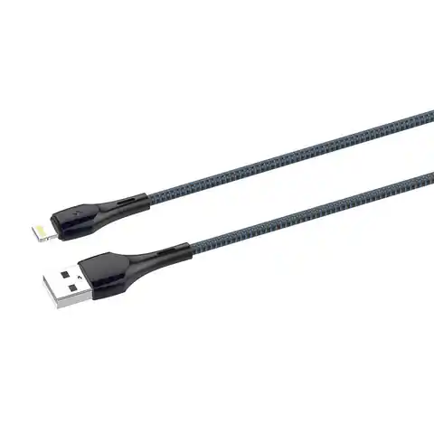 ⁨Kabel USB - Lightning LDNIO LS522 2m (szaro-niebieski)⁩ w sklepie Wasserman.eu