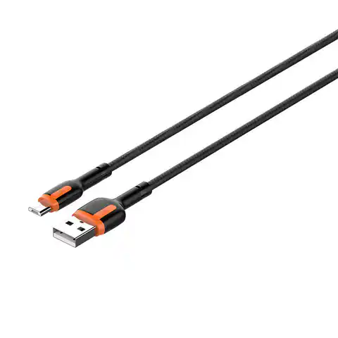 ⁨Kabel USB - Micro USB LDNIO LS532 2m (szaro-pomarańczowy)⁩ w sklepie Wasserman.eu