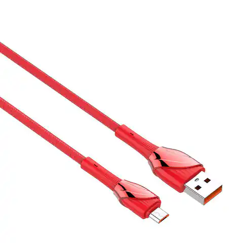⁨Kabel USB - Micro USB LDNIO LS662  2m, 30W (czerwony)⁩ w sklepie Wasserman.eu