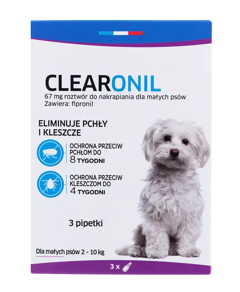 ⁨FRANCODEX Clearonil Small breed -  anti-parasite drops for dogs - 3 x 67 mg⁩ at Wasserman.eu