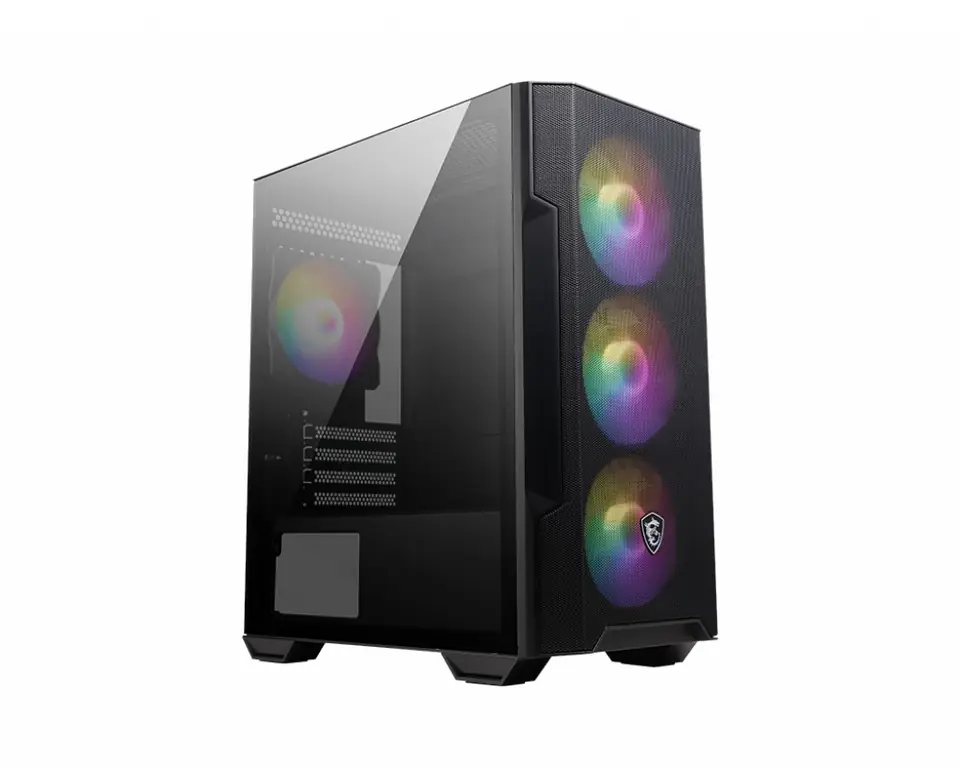 ⁨MSI MAG FORGE M100R computer case Midi Tower Black, Transparent⁩ at Wasserman.eu