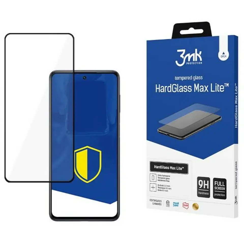 ⁨3MK HardGlass Max Lite Sam M54 M546 czarny/black Fullscreen Glass Lite⁩ w sklepie Wasserman.eu