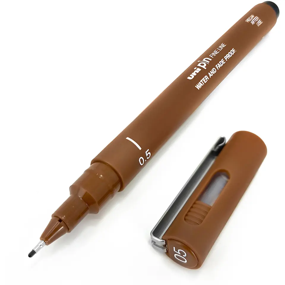 ⁨Cienkopis kreślarski UNI PIN 01-200 sepia⁩ w sklepie Wasserman.eu