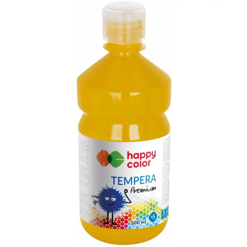 ⁨Farba TEMPERA Premium 500ml ciemnożółty HAPPY COLOR HA 3310 0500-16⁩ w sklepie Wasserman.eu