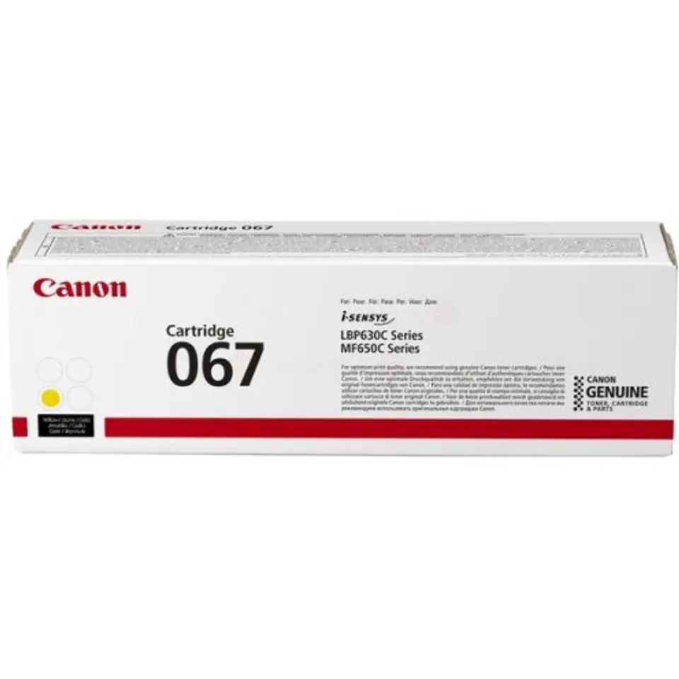 ⁨Canon oryginalny toner 067 Y, yellow, 1250s, 5099C002, Canon LBP631Cdw, LBP633Cdw, MF651Cw, MF655Cdw, MF657Cdw, O⁩ w sklepie Wasserman.eu