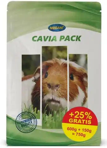 ⁨MEGAN Cavia Pack -  Hausmeerschweinchenfutter - 600 + 150 g⁩ im Wasserman.eu