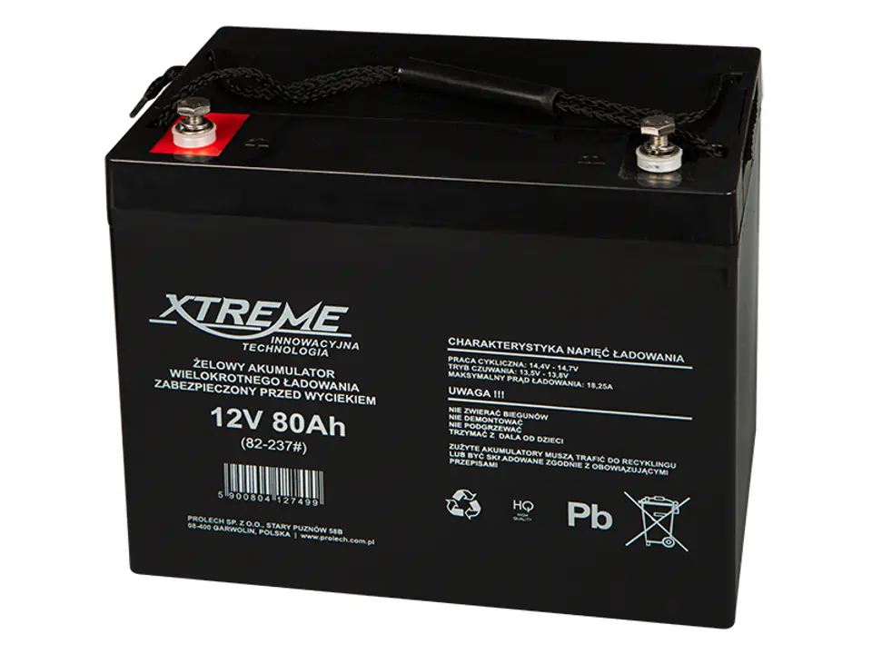 ⁨82-237# Akumulator żelowy 12v 80ah xtreme⁩ w sklepie Wasserman.eu